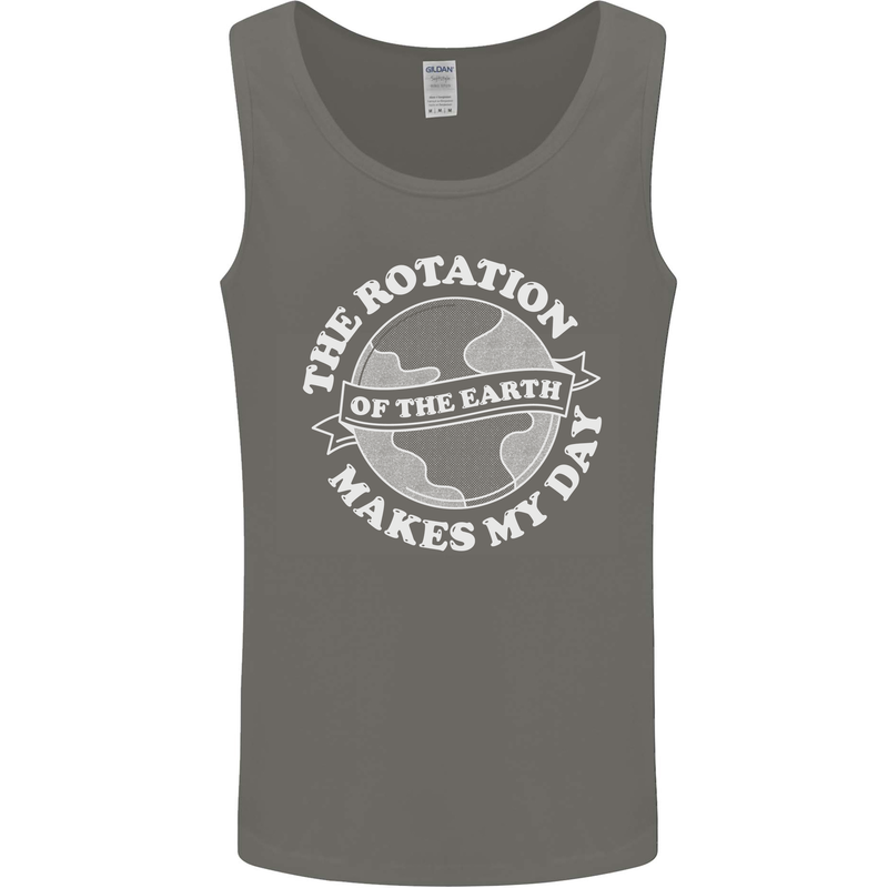 Earth Rotation Astronomy Planets Mens Vest Tank Top Charcoal