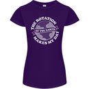 Earth Rotation Astronomy Planets Womens Petite Cut T-Shirt Purple