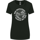 Earth Rotation Astronomy Planets Womens Wider Cut T-Shirt Black
