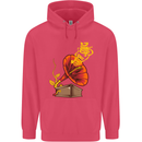 Earth Song Gramophone Music DJ DJing Childrens Kids Hoodie Heliconia