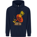 Earth Song Gramophone Music DJ DJing Childrens Kids Hoodie Navy Blue