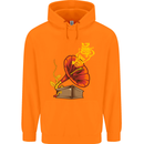 Earth Song Gramophone Music DJ DJing Childrens Kids Hoodie Orange