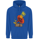 Earth Song Gramophone Music DJ DJing Childrens Kids Hoodie Royal Blue
