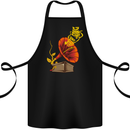 Earth Song Gramophone Music DJ DJing Cotton Apron 100% Organic Black