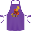 Earth Song Gramophone Music DJ DJing Cotton Apron 100% Organic Purple