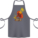 Earth Song Gramophone Music DJ DJing Cotton Apron 100% Organic Steel