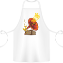Earth Song Gramophone Music DJ DJing Cotton Apron 100% Organic White