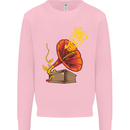 Earth Song Gramophone Music DJ DJing Kids Sweatshirt Jumper Light Pink