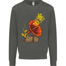 Earth Song Gramophone Music DJ DJing Kids Sweatshirt Jumper Storm Grey