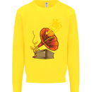 Earth Song Gramophone Music DJ DJing Kids Sweatshirt Jumper Yellow