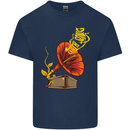 Earth Song Gramophone Music DJ DJing Kids T-Shirt Childrens Navy Blue