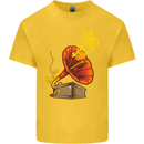 Earth Song Gramophone Music DJ DJing Kids T-Shirt Childrens Yellow