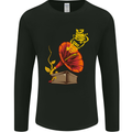 Earth Song Gramophone Music DJ DJing Mens Long Sleeve T-Shirt Black