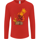 Earth Song Gramophone Music DJ DJing Mens Long Sleeve T-Shirt Red