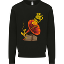 Earth Song Gramophone Music DJ DJing Mens Sweatshirt Jumper Black