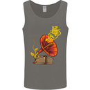 Earth Song Gramophone Music DJ DJing Mens Vest Tank Top Charcoal