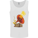Earth Song Gramophone Music DJ DJing Mens Vest Tank Top White