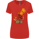 Earth Song Gramophone Music DJ DJing Womens Wider Cut T-Shirt Red
