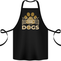 Easily Distracted By Dogs Funny ADHD Cotton Apron 100% Organic Black