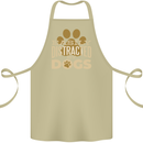 Easily Distracted By Dogs Funny ADHD Cotton Apron 100% Organic Khaki