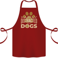 Easily Distracted By Dogs Funny ADHD Cotton Apron 100% Organic Maroon