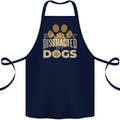Easily Distracted By Dogs Funny ADHD Cotton Apron 100% Organic Navy Blue