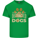 Easily Distracted By Dogs Funny ADHD Kids T-Shirt Childrens Irish Green