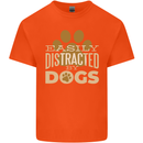Easily Distracted By Dogs Funny ADHD Kids T-Shirt Childrens Orange