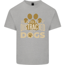 Easily Distracted By Dogs Funny ADHD Kids T-Shirt Childrens Sports Grey