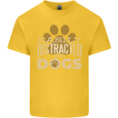 Easily Distracted By Dogs Funny ADHD Kids T-Shirt Childrens Yellow