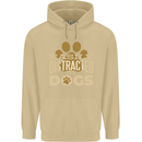 Easily Distracted By Dogs Funny ADHD Mens 80% Cotton Hoodie Sand