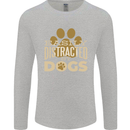 Easily Distracted By Dogs Funny ADHD Mens Long Sleeve T-Shirt Sports Grey