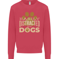 Easily Distracted By Dogs Funny ADHD Mens Sweatshirt Jumper Heliconia