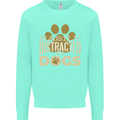 Easily Distracted By Dogs Funny ADHD Mens Sweatshirt Jumper Peppermint