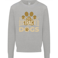 Easily Distracted By Dogs Funny ADHD Mens Sweatshirt Jumper Sports Grey