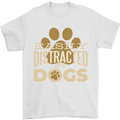Easily Distracted By Dogs Funny ADHD Mens T-Shirt Cotton Gildan White