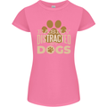 Easily Distracted By Dogs Funny ADHD Womens Petite Cut T-Shirt Azalea