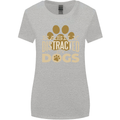 Easily Distracted By Dogs Funny ADHD Womens Wider Cut T-Shirt Sports Grey