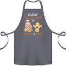 Easily Distracted Dogs & Sloths Funny ADHD Cotton Apron 100% Organic Steel