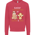 Easily Distracted Dogs & Sloths Funny ADHD Kids Sweatshirt Jumper Heliconia