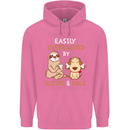 Easily Distracted Dogs & Sloths Funny ADHD Mens 80% Cotton Hoodie Azelea