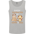 Easily Distracted Dogs & Sloths Funny ADHD Mens Vest Tank Top Sports Grey