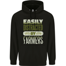 Easily Distracted Farmers Farming Childrens Kids Hoodie Black