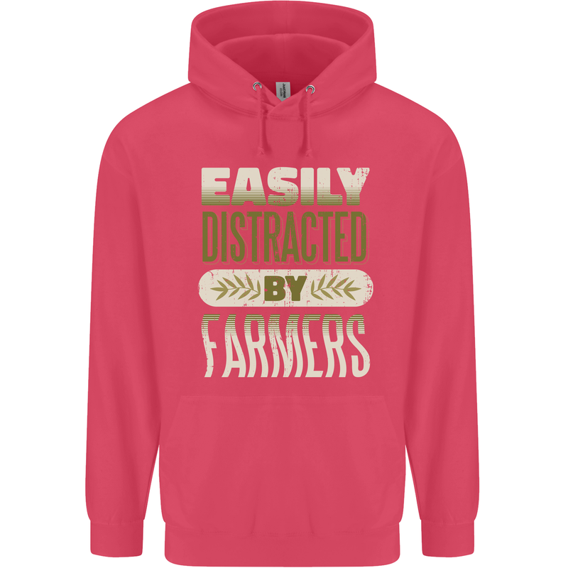 Easily Distracted Farmers Farming Childrens Kids Hoodie Heliconia