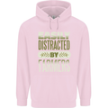 Easily Distracted Farmers Farming Childrens Kids Hoodie Light Pink