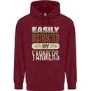 Easily Distracted Farmers Farming Childrens Kids Hoodie Maroon