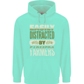 Easily Distracted Farmers Farming Childrens Kids Hoodie Peppermint