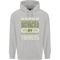 Easily Distracted Farmers Farming Childrens Kids Hoodie Sports Grey