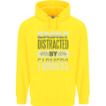 Easily Distracted Farmers Farming Childrens Kids Hoodie Yellow