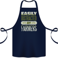 Easily Distracted Farmers Farming Cotton Apron 100% Organic Navy Blue